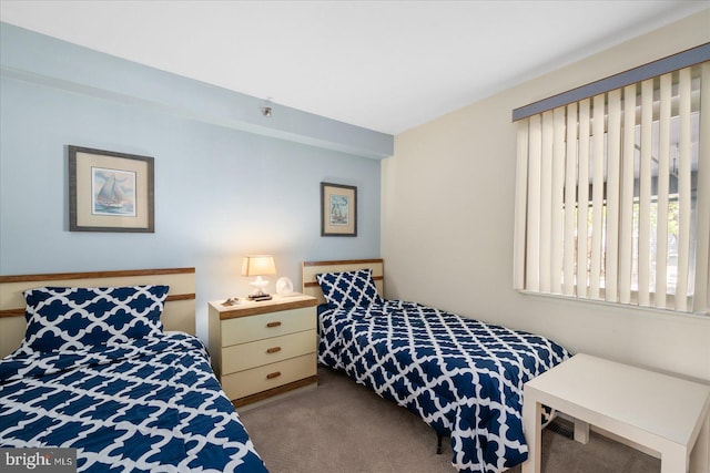 view of carpeted bedroom