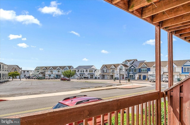 balcony with a residential view