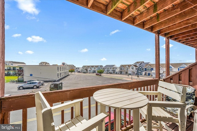 balcony with a residential view