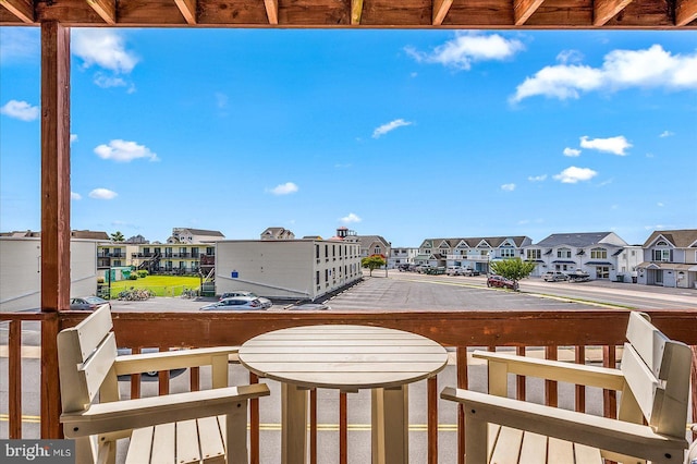 balcony with a residential view