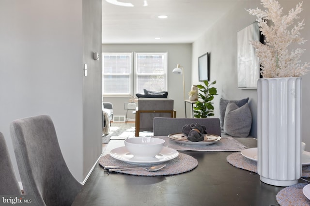 view of dining area