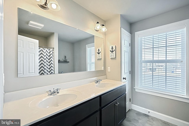 bathroom with vanity