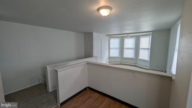 bonus room with dark hardwood / wood-style floors