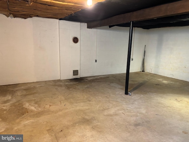 view of basement