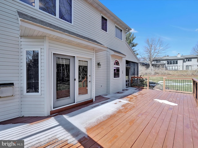 view of wooden terrace