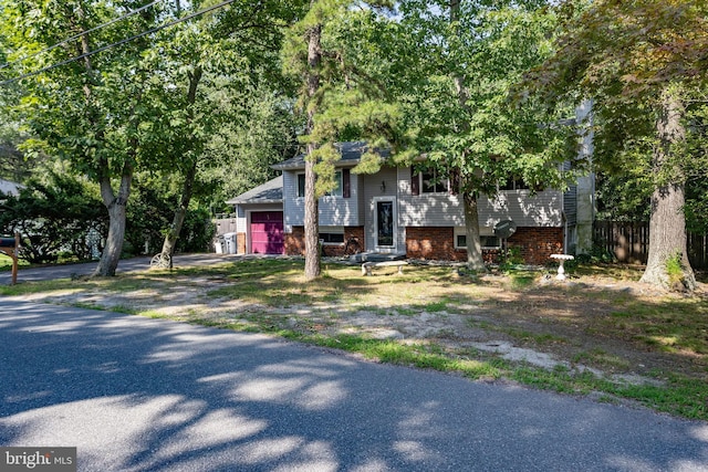 bi-level home with a garage