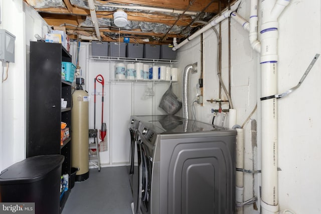 laundry room with washing machine and clothes dryer