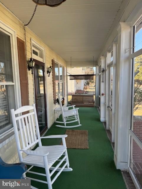 view of patio / terrace featuring covered porch