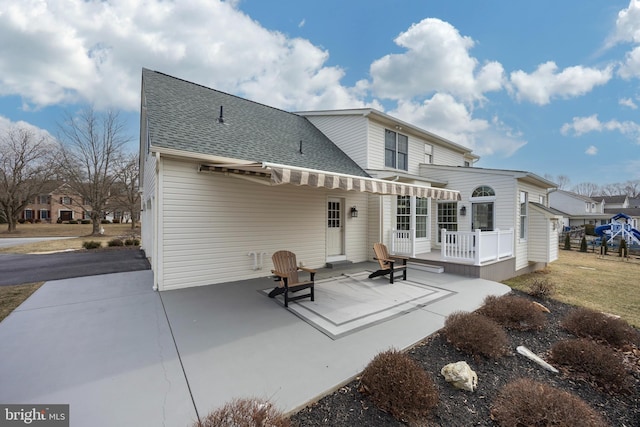 rear view of house with a patio area