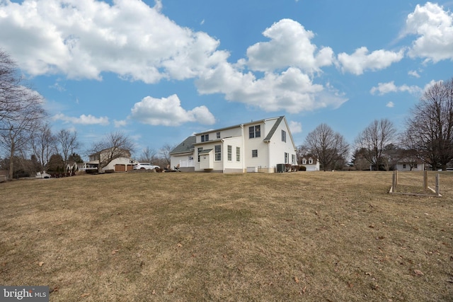 view of home's exterior featuring a lawn