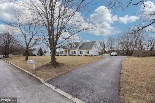 view of front of home with a front yard