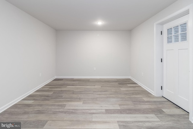 empty room featuring light hardwood / wood-style flooring