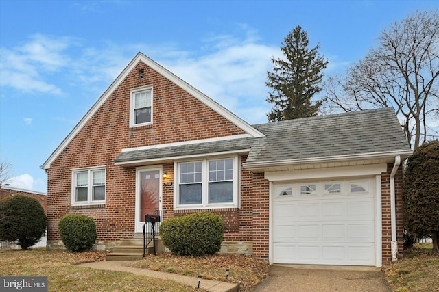 view of front facade with a garage