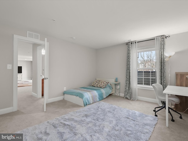 view of carpeted bedroom