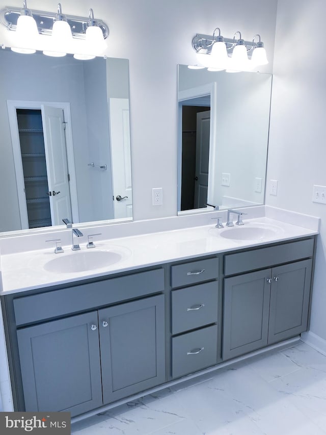 bathroom with vanity