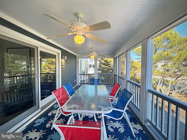 view of sunroom / solarium