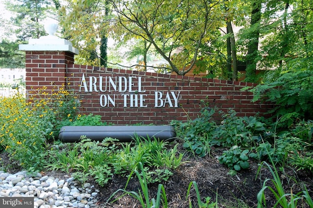 view of community sign