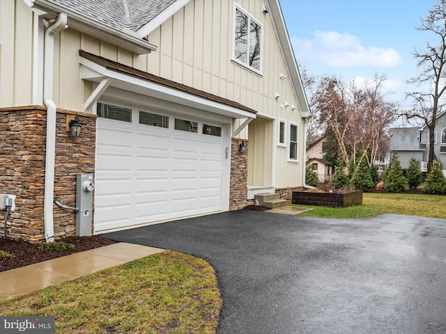 view of home's exterior with a garage