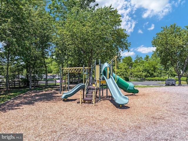 view of jungle gym