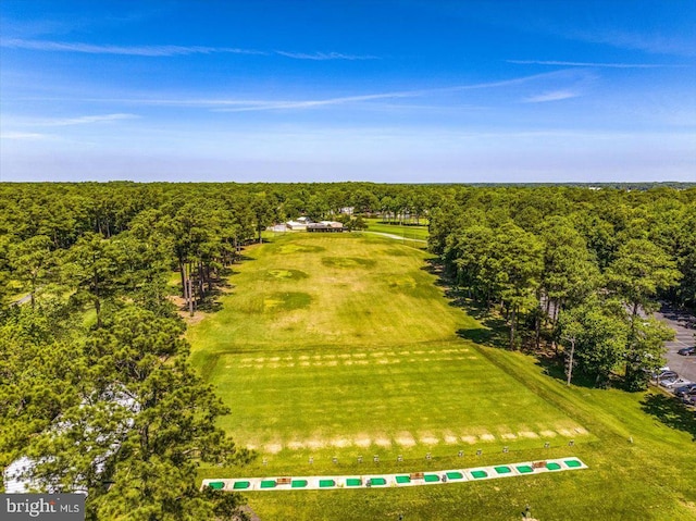 birds eye view of property with a rural view