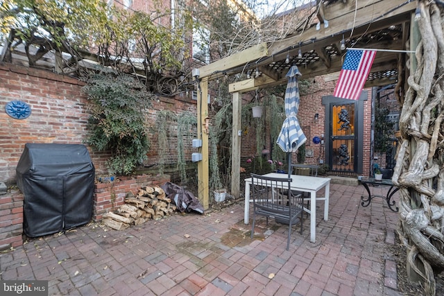 view of patio / terrace with grilling area