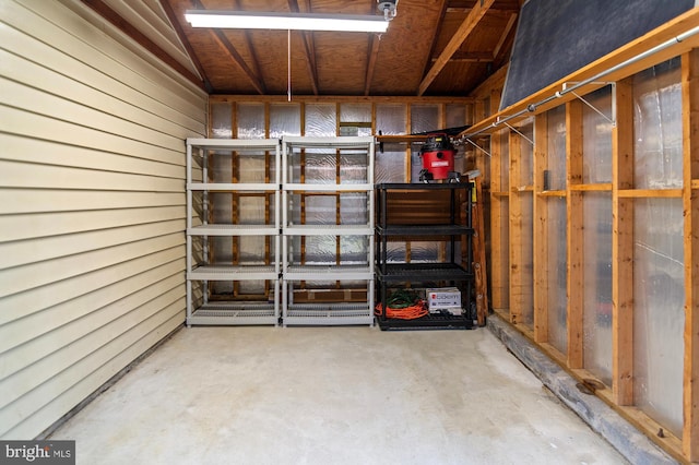 view of storage room