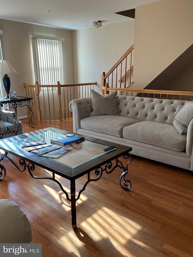 living room featuring hardwood / wood-style floors