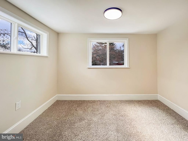 spare room featuring carpet floors