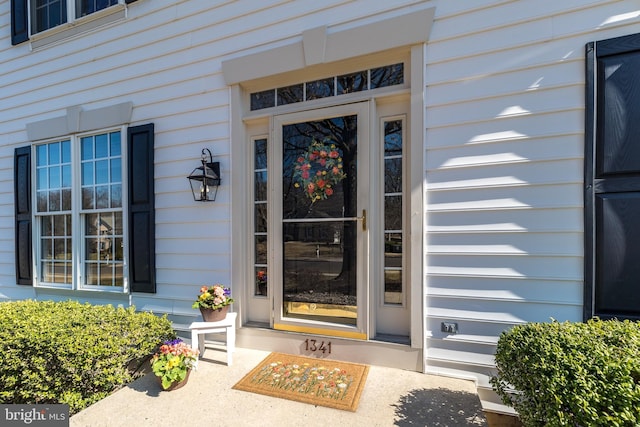 view of doorway to property