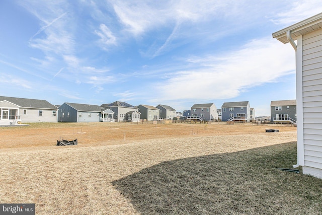 view of yard with a residential view