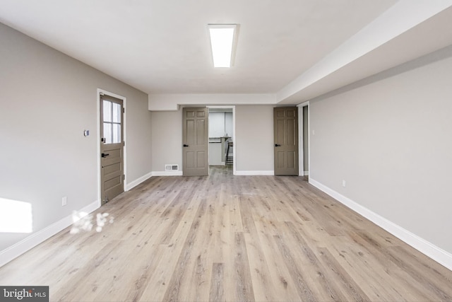 empty room featuring light hardwood / wood-style flooring