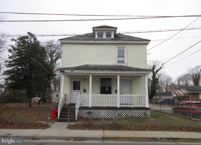 view of front of home with a porch