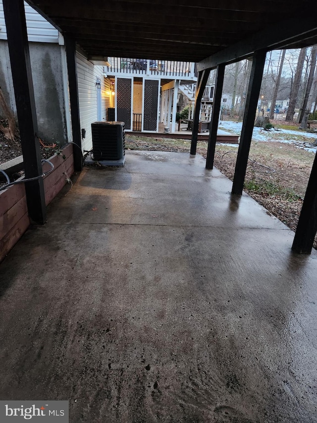 view of patio with central AC