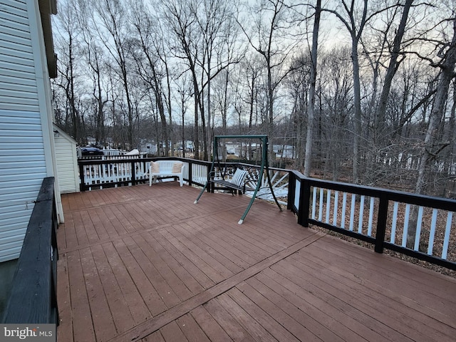 view of wooden deck