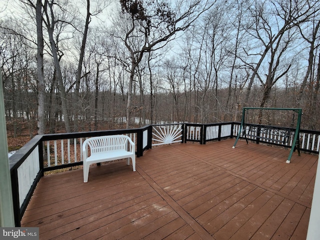 view of wooden deck