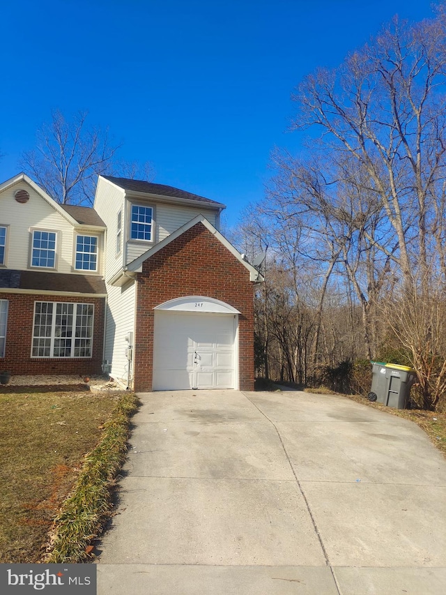 view of home's exterior with a garage