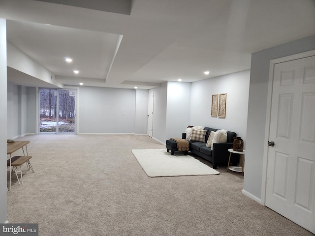 interior space featuring carpet floors