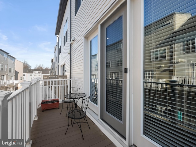 balcony featuring a residential view