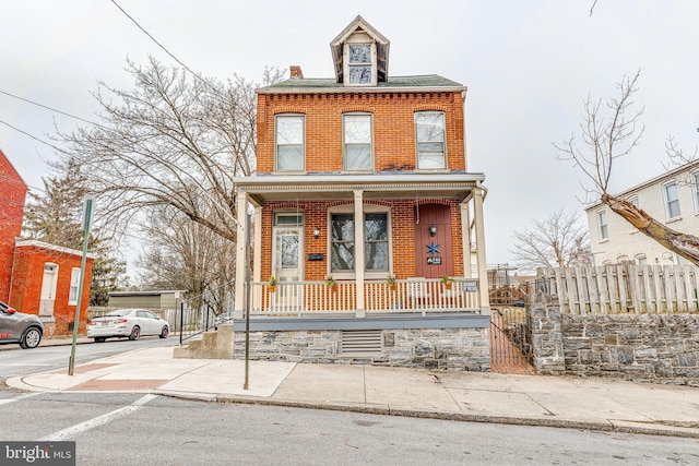 view of front of home with a porch