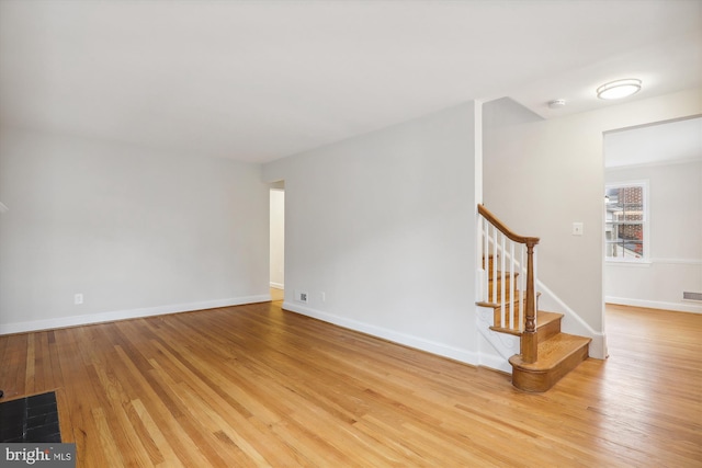 empty room featuring light hardwood / wood-style floors