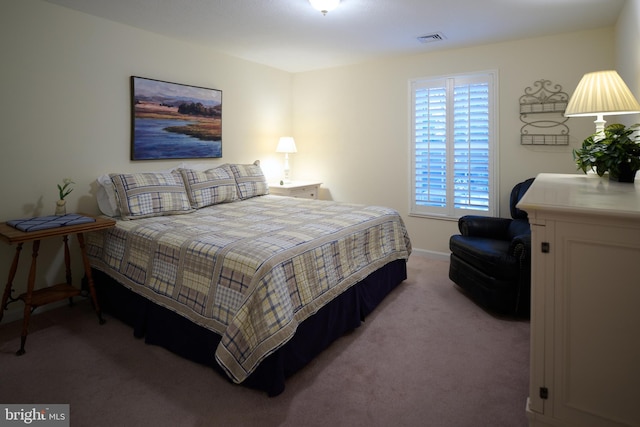 view of carpeted bedroom