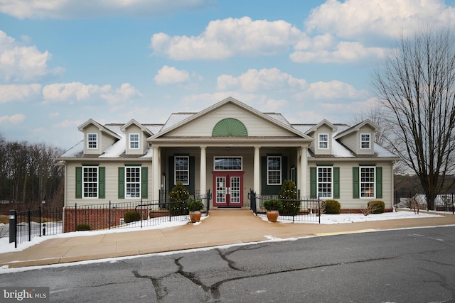 view of front of property with a porch