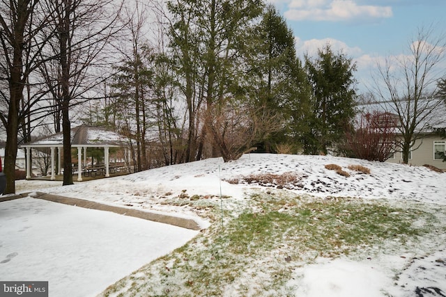 view of snowy yard