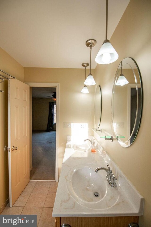 bathroom featuring sink and tile patterned floors