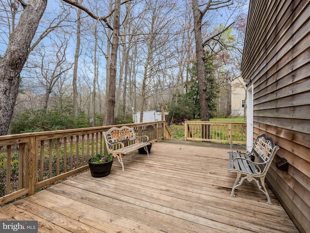 view of wooden deck