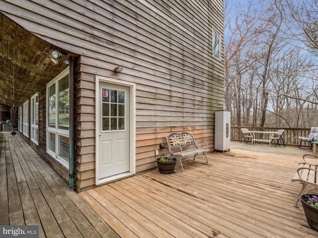 view of wooden deck