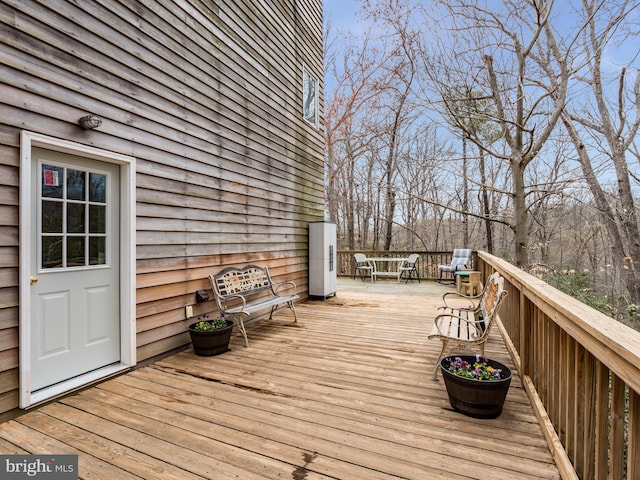 view of wooden deck