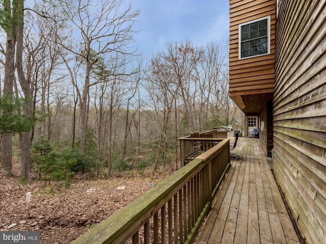 view of wooden deck