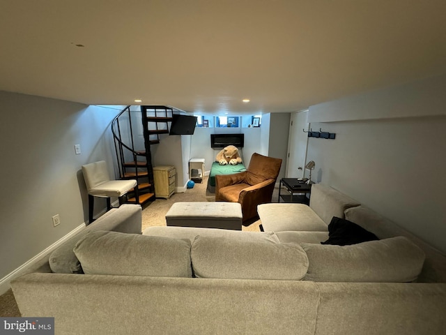 view of carpeted living room