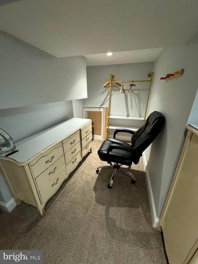 office area with carpet floors